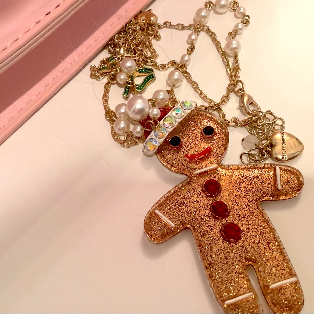 Adorablee gingerbread  necklace by Betsy Johnson